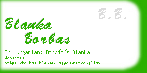 blanka borbas business card